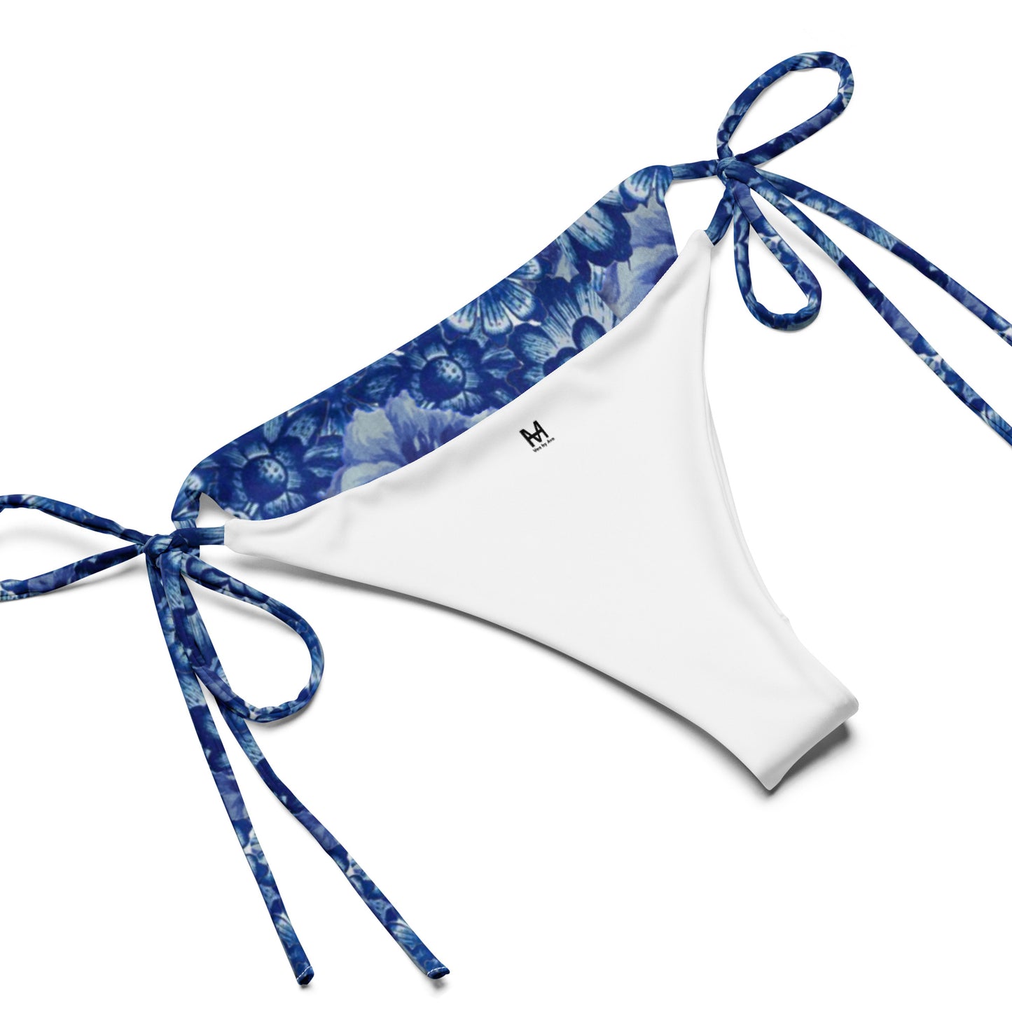 blue floral bikini set