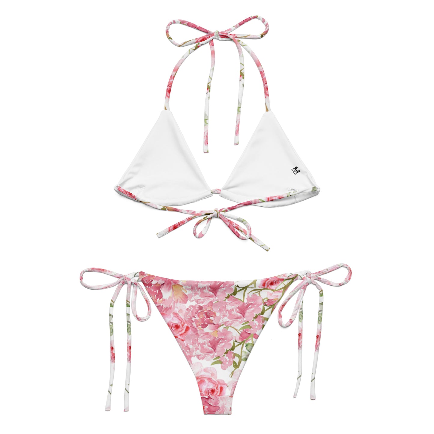 pink floral bikini set