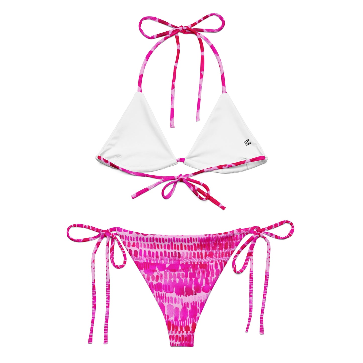 pink watercolor bikini set