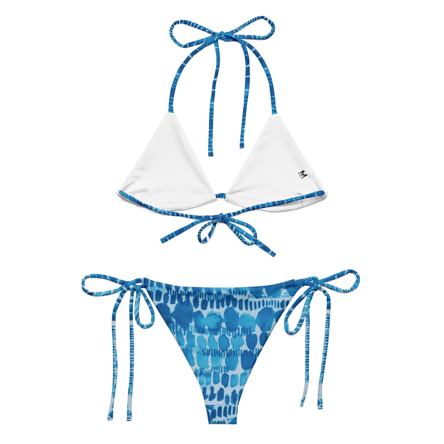 blue watercolor bikini